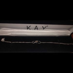 Heart/Infinity Bracelet 1/10 cttw Blue Diamonds